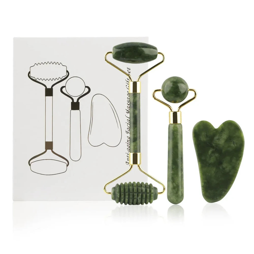 Set de Rodillo de Jade y Gua Sha