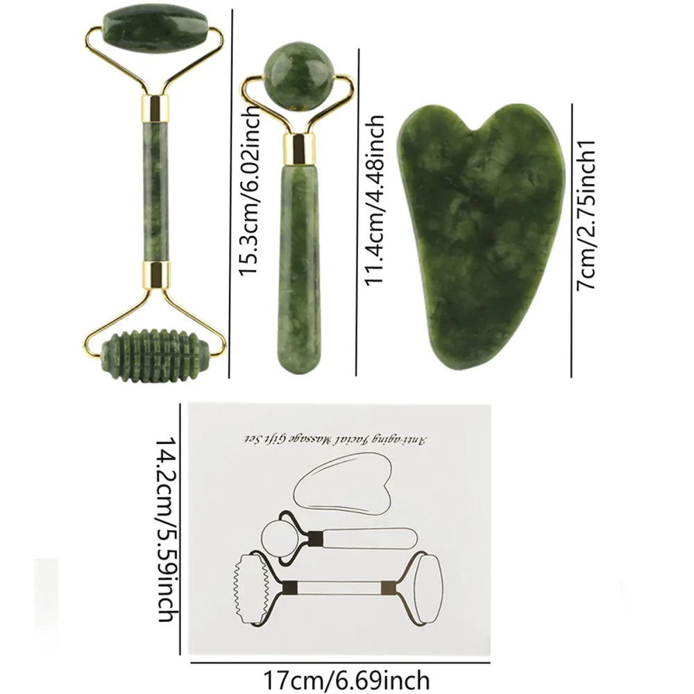 Set de Rodillo de Jade y Gua Sha