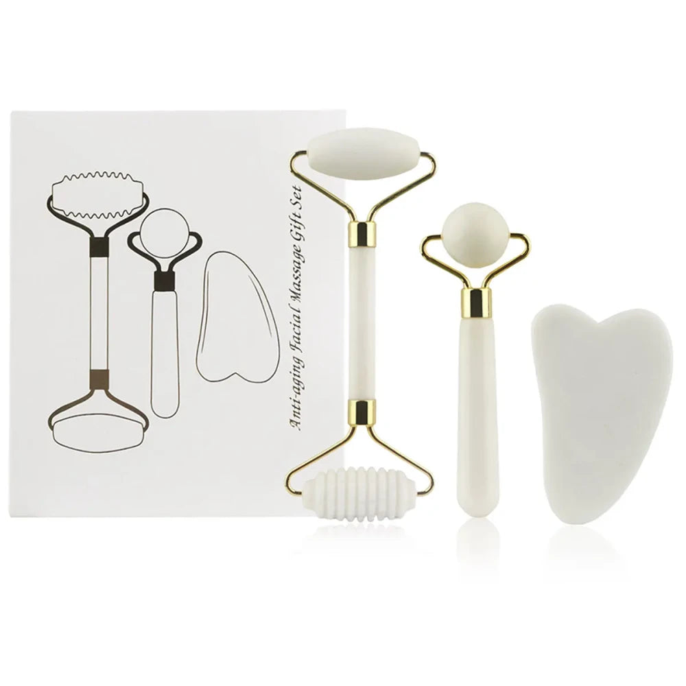 Set de Rodillo de Jade y Gua Sha