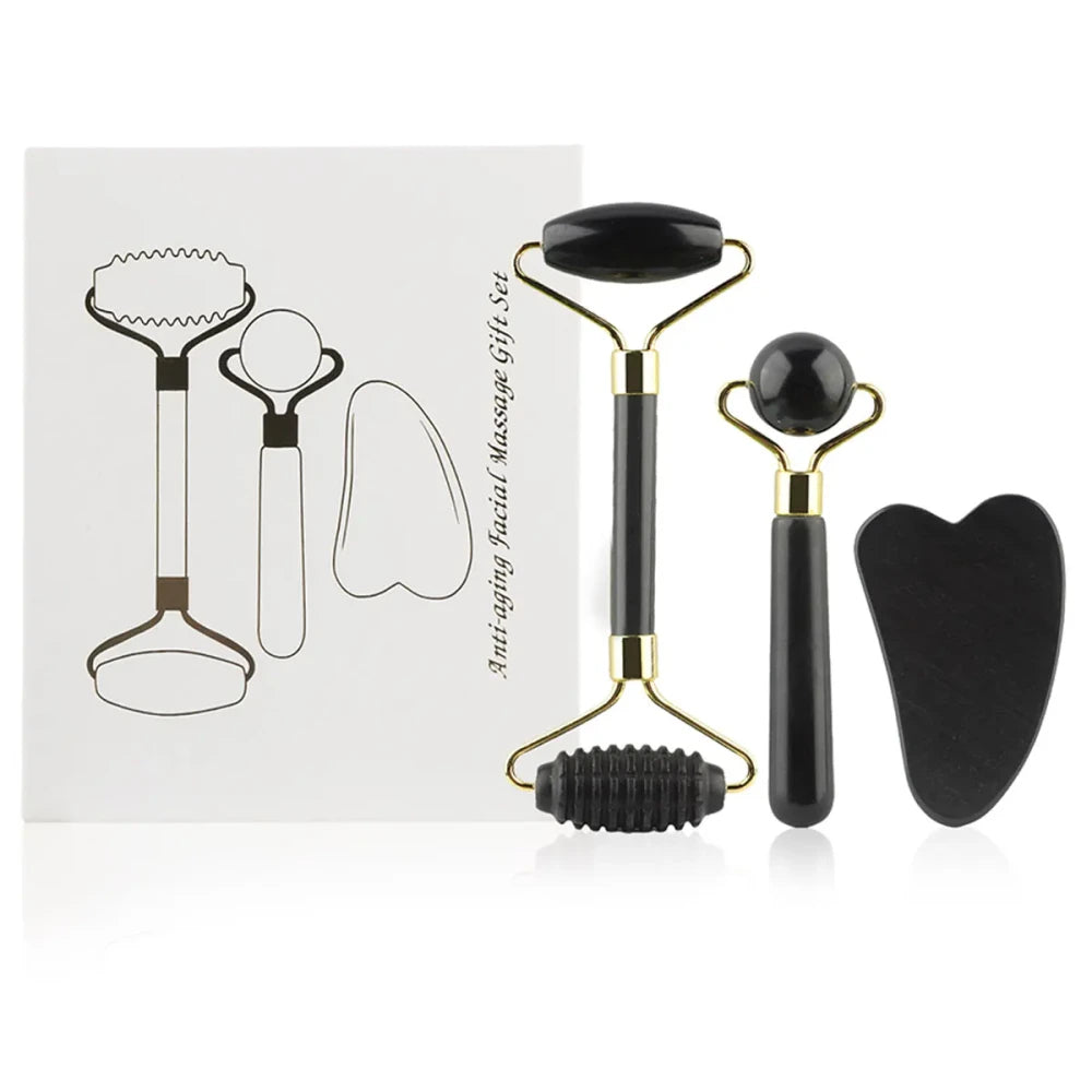 Set de Rodillo de Jade y Gua Sha